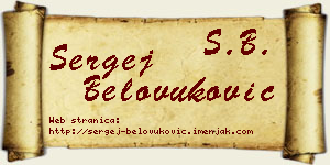 Sergej Belovuković vizit kartica